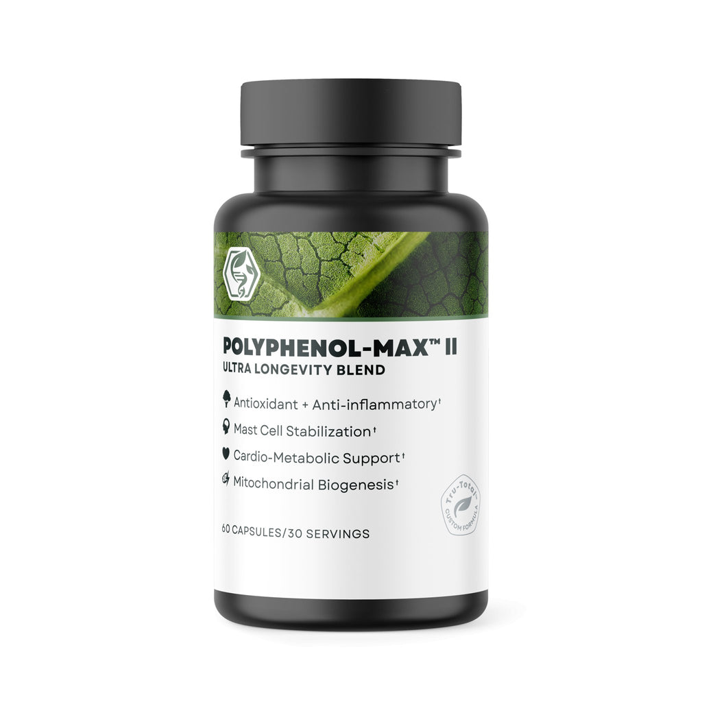Polyphenol-Max™️ II with Resveratrol, Pterostilbene, Luteolin, Pomegranate, Vit K2 MK7 & Astaxanthin